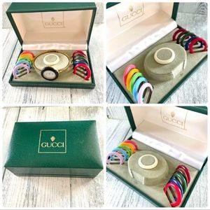 GORGEOUS RARE GUCCI 14k Gold Plated Gucci Bracelet Watch